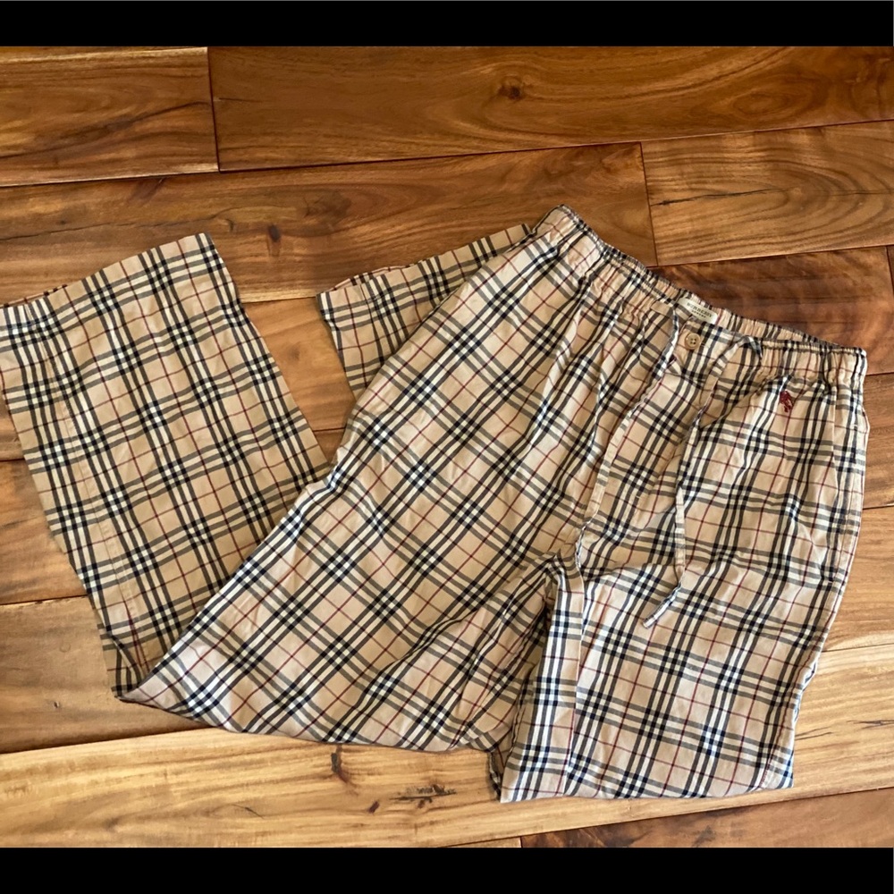 Burberry Drawstring Plaid pants - Sz S LIKE NEW